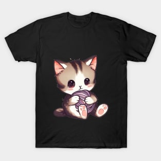 Cat Playing with Yarn T-Shirt